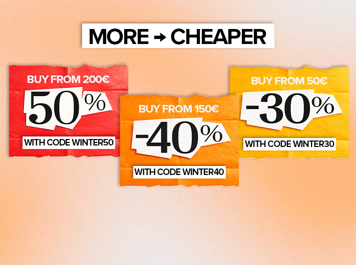 Buy more, pay less! Shop from &euro;50 and get up to 50% off with codes WINTER30, WINTER40 and WINTER50. Offer valid online only until 2026 02 11 &ndash; shop now!